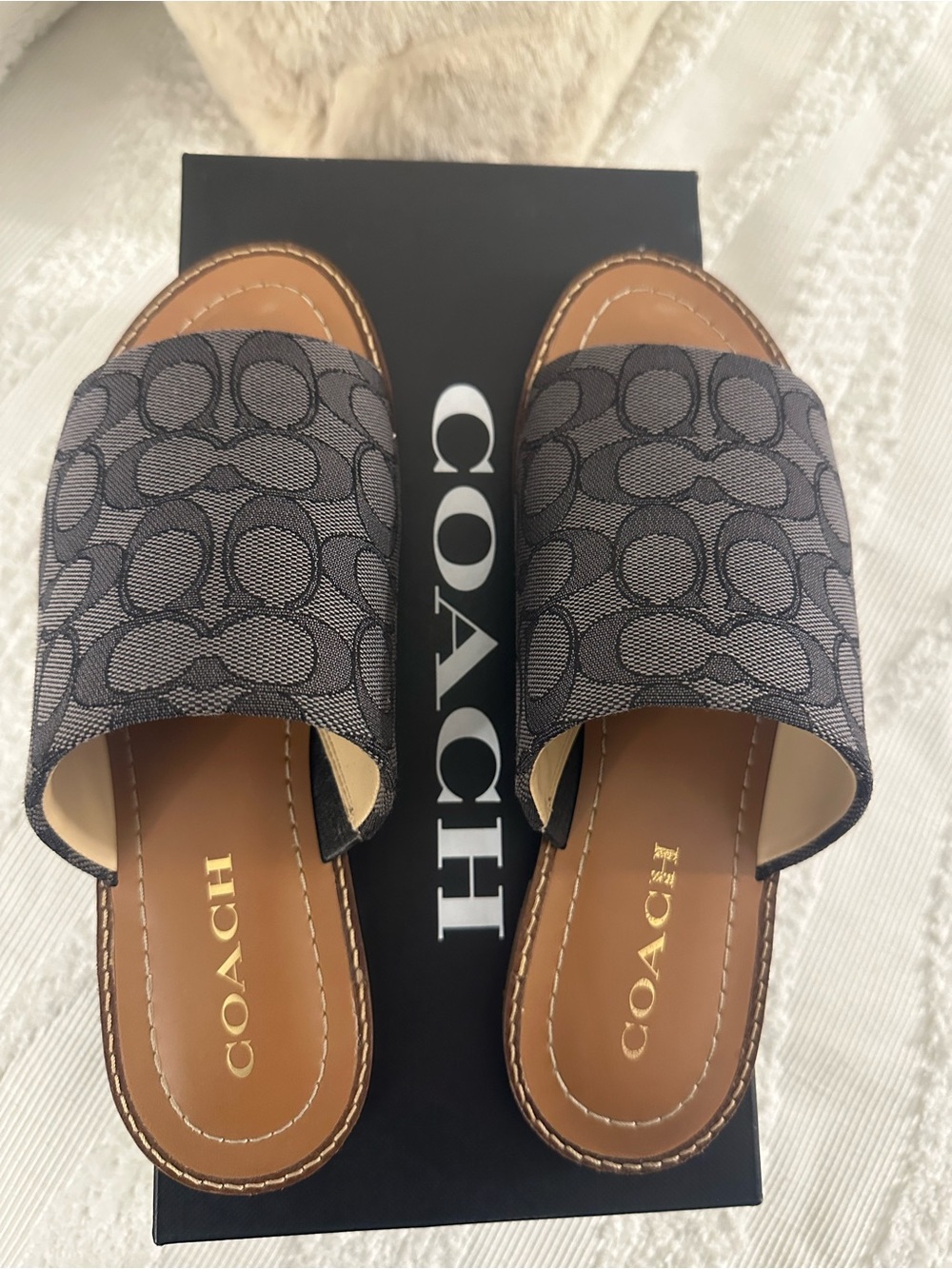 Coach Signature Slide Sandals